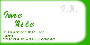 imre mile business card